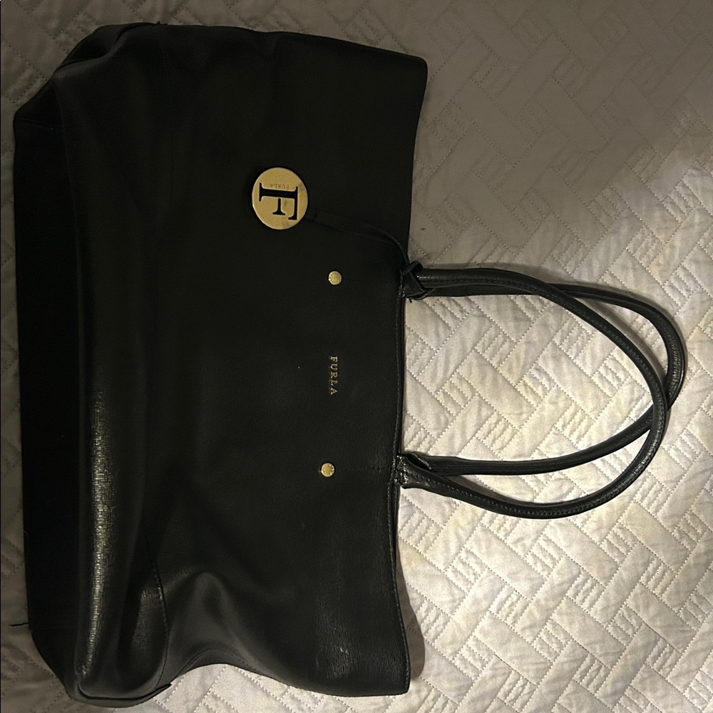 Furla Black Leather Handbag